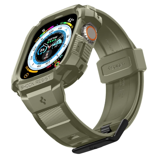 Чохол-ремінець Spigen Rugged Armor Pro для Apple Watch Ultra 49 mm Vintage Khaki (ACS05915)