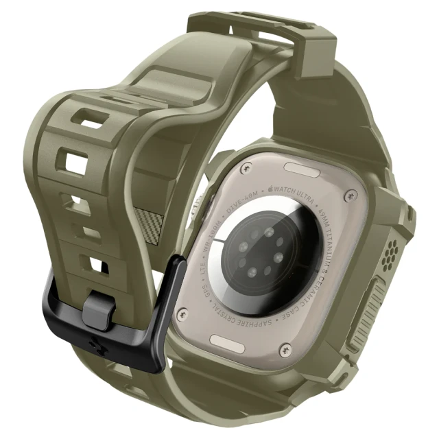 Чохол-ремінець Spigen Rugged Armor Pro для Apple Watch Ultra 49 mm Vintage Khaki (ACS05915)