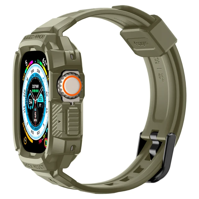 Чохол-ремінець Spigen Rugged Armor Pro для Apple Watch Ultra 49 mm Vintage Khaki (ACS05915)