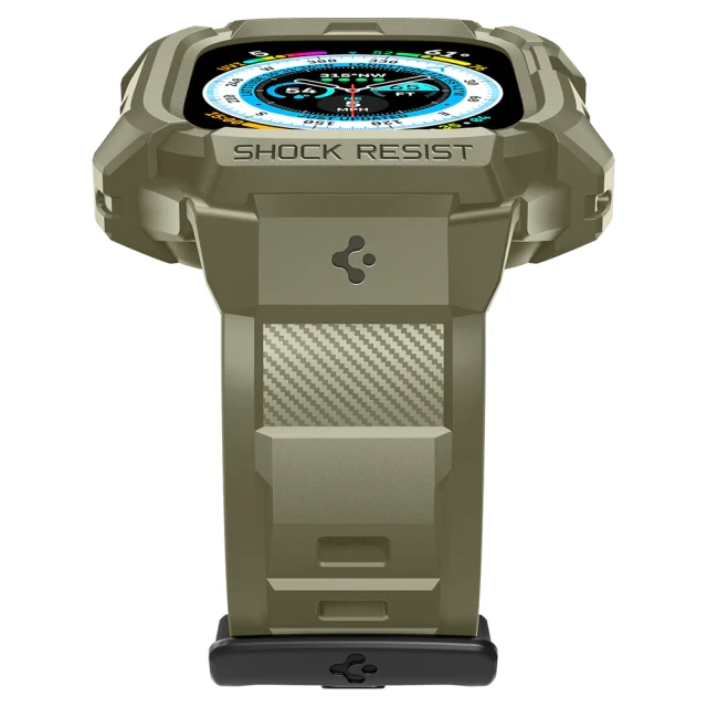 Чохол-ремінець Spigen Rugged Armor Pro для Apple Watch Ultra 49 mm Vintage Khaki (ACS05915)