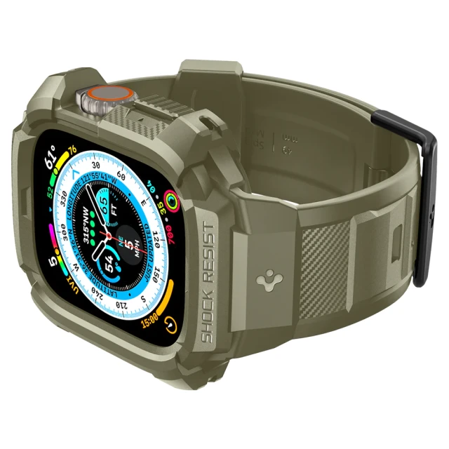 Чохол-ремінець Spigen Rugged Armor Pro для Apple Watch Ultra 49 mm Vintage Khaki (ACS05915)