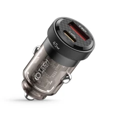Автомобільний зарядний пристрій Tech-Protect CC42W 2-Port Car Charger PD45W | QC3.0 Black (CC42W)