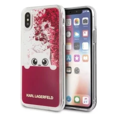 Чохол Karl Lagerfeld Liquid Glitter для iPhone X Fushia (KLHCPXPABGFU)