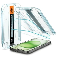 Захисне скло Spigen Glas.tR EZ Fit для iPhone 15 Pro Clear (2 Pack) (AGL06892)