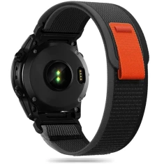Ремінець Tech-Protect Nylon для Garmin Fenix 5 | 6 | 6 Pro | 7 Black Orange (9319456606751)