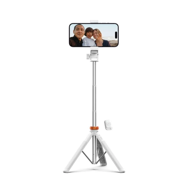 Універсальний штатив Tech-Protect L03S Bluetooth Selfie Stick Tripod White (5906203691180)