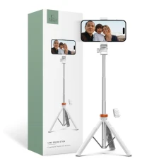 Універсальний штатив Tech-Protect L03S Bluetooth Selfie Stick Tripod White (5906203691180)