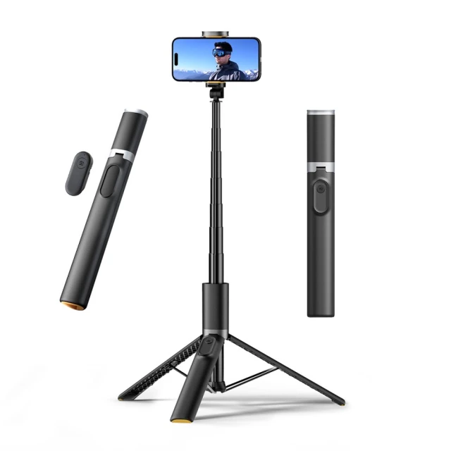 Универсальный штатив Tech-Protect L08S Bluetooth Selfie Stick Tripod Black (5906302308286)