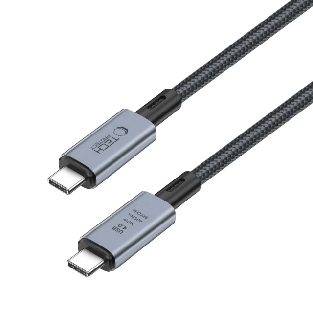 Кабель Tech-Protect UltraBoost Max USB-C to USB-C 1 m Grey (5906302308989)