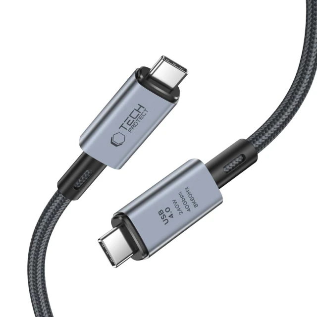 Кабель Tech-Protect UltraBoost Max USB-C to USB-C 2 m Grey (5906302308996)