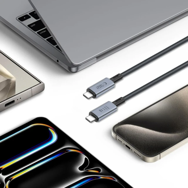 Кабель Tech-Protect UltraBoost Max USB-C to USB-C 2 m Grey (5906302308996)