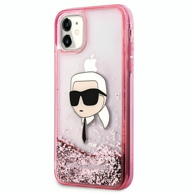 Чехол Karl Lagerfeld Glitter Karl Head для iPhone 11 | XR Pink (KLHCN61LNKHCP)