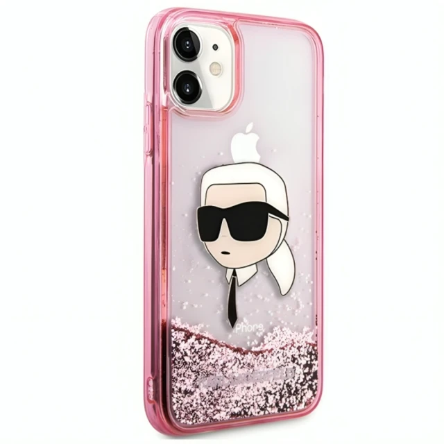 Чехол Karl Lagerfeld Glitter Karl Head для iPhone 11 | XR Pink (KLHCN61LNKHCP)