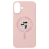 Чохол Karl Lagerfeld Silicone Karl & Choupette Ring для iPhone 16 Pink with MagSafe (KLHMP16SSCMKCRHP)