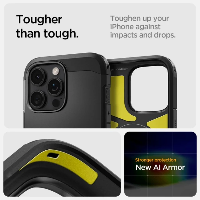 Чохол Spigen Tough Armor для iPhone 16 Pro Black with MagSafe (ACS08146)
