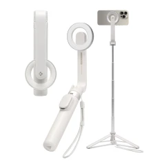Універсальний штатив Spigen S571W Bluetooth Selfie Stick Tripod Dune Beige with MagSafe (AMP07657)