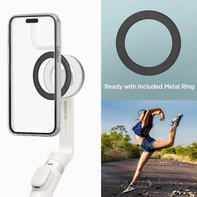 Універсальний штатив Spigen S571W Bluetooth Selfie Stick Tripod Dune Beige with MagSafe (AMP07657)