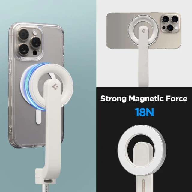 Універсальний штатив Spigen S571W Bluetooth Selfie Stick Tripod Dune Beige with MagSafe (AMP07657)