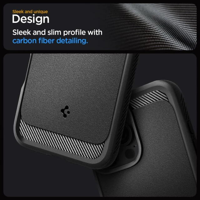 Чохол Spigen Rugged Armor для iPhone 16 Pro Max Matte Black with MagSafe (ACS07986)