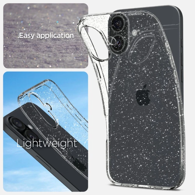Чохол Spigen Liquid Crystal Glitter для iPhone 16 Glitter Crystal (ACS08192)