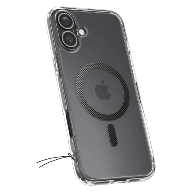 Чохол Spigen Ultra Hybrid для iPhone 16 Carbon Fiber with MagSafe (ACS08207)