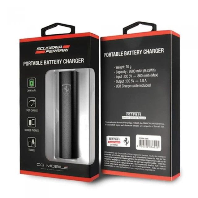Powerbank Ferrari Racing 2500 mAh Black (FEPBM12BBK)