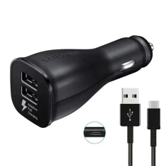Автомобільний зарядний пристрій Samsung EP-LN920BB 2xUSB + microUSB Fast Charging (EP-LN920BBEGWW)