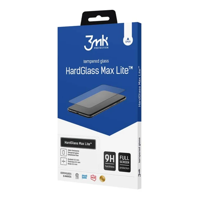 Защитное стекло 3mk HardGlass Max Lite для Xiaomi Redmi Note 15 Pro Plus Black (5903108682046)