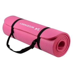 Нековзний килимок для тренувань Wozinsky 181 cm x 63 cm x 1 cm Pink (5907769300417)