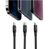Кабель Baseus Rapid Series USB-C to M+L+C 20W 1.5m Black (CAMLT-SC01)