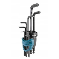 Набір ключів шестигранних Makita 1,5-10 мм з кулькою 9 шт (088381537834)