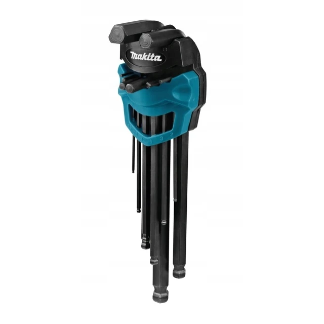 Набір ключів шестигранних Makita 1,5-10 мм з кулькою 9 шт (088381537834)