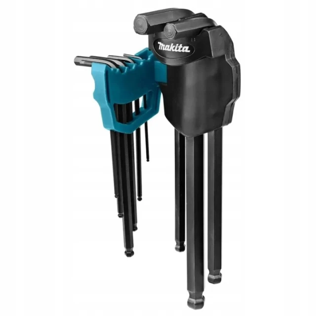 Набір ключів шестигранних Makita 1,5-10 мм з кулькою 9 шт (088381537834)