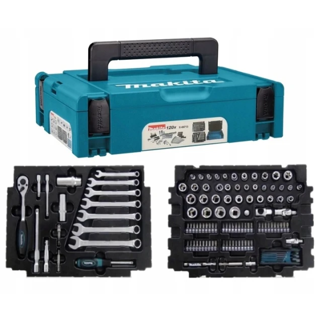 Набор ручного инструмента Makita 120 шт в чемодане MAKPAC (088381576727)