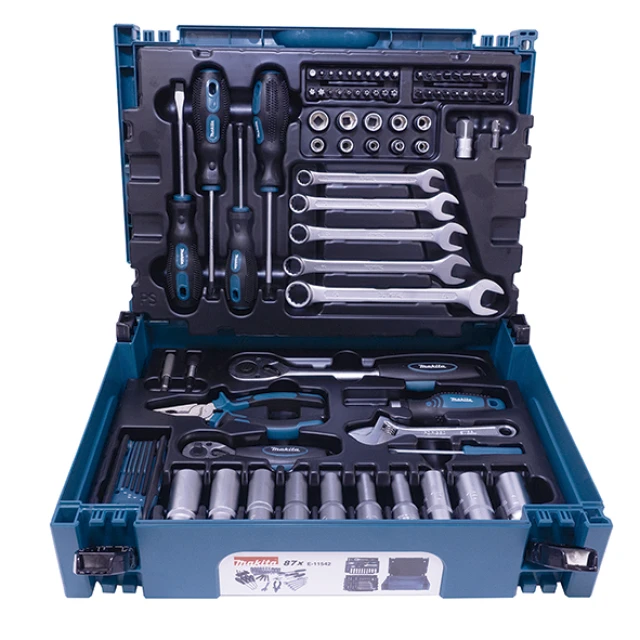Набор ручного инструмента Makita 87 шт в чемодане MAKPAC (088381583466)