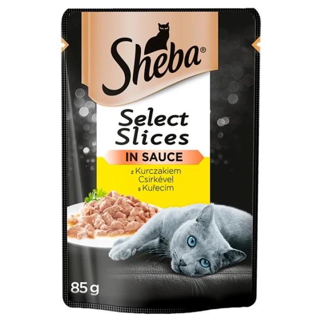 Вологий корм для котів Sheba Selection з куркою у соусі 85 г (3065890096806)