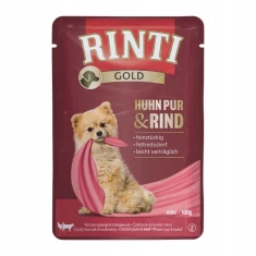 Вологий корм для собак Rinti Gold Pure з куркою та яловичиною 100 г 10 шт (4000158930026)