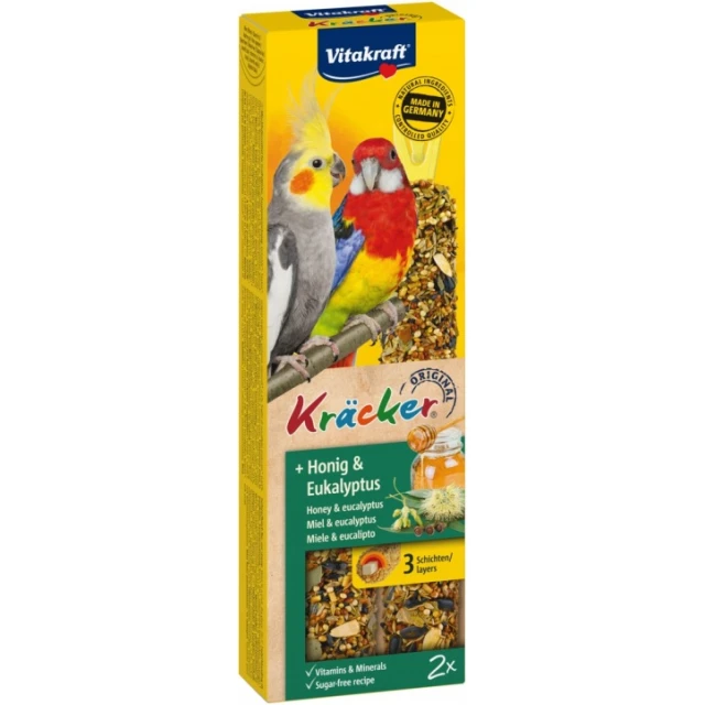Ласощі для німфових папуг з медом та евкаліптом Vitakraft 2 шт (4008239212450)