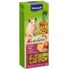 Ласощі на паличках для хом'яків Vitakraft 2 шт фрукти | вівсяні пластівці (4008239251541)