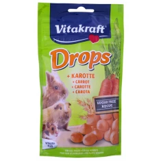 Лакомства для кроликов Vitakraft Drops с морковью 75 г (4008239257888)