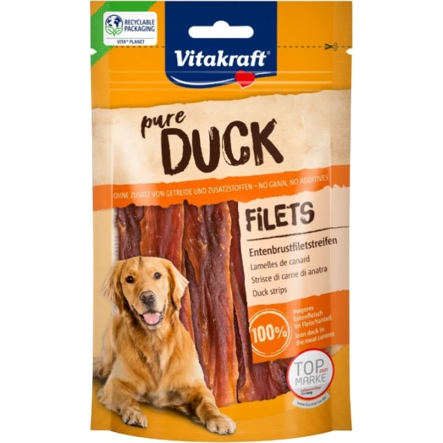 Ласощі для собак Vitakraft Duck Filets з качкою 80 г (4008239585790)