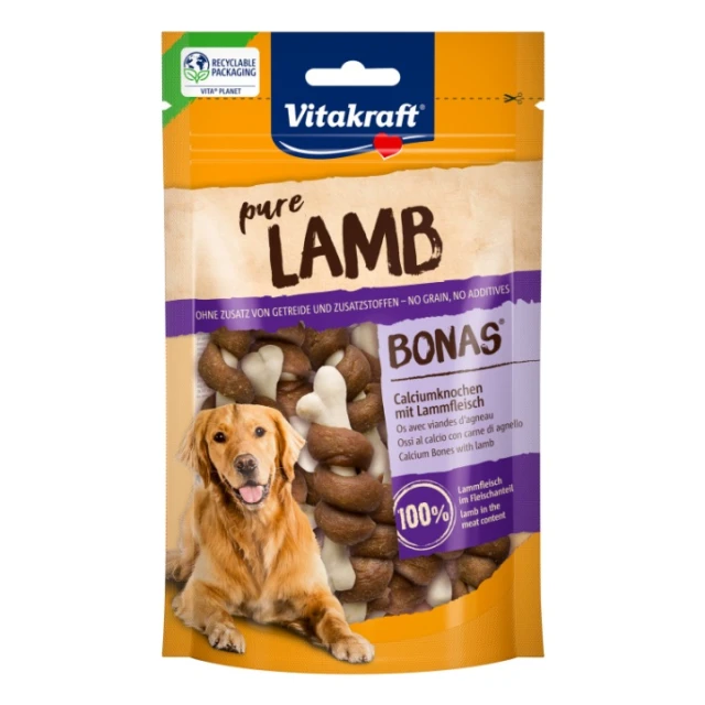 Ласощі для собак Vitakraft Bonas з ягням 80 г (4008239585912)