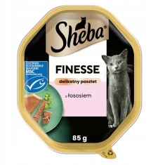 Вологий корм для котів Sheba Finesse з лососем паштет/мус 85 г (4008429163777)