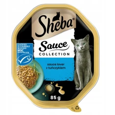 Вологий корм для котів Sheba Sauce Collection з тунцем в соусі 85 г (4008429163791)