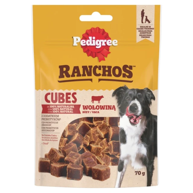 Ласощі для собак Pedigree Ranchos Cubes з яловичиною 70 г (4008429171710)