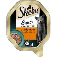 Вологий корм для котів Sheba Sauce Collection з індичкою в світлому соусі 85 г (4008429193569)