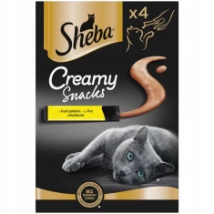 Ласощі для котів Sheba Creamy з куркою 4 шт x 12 г (4008429193910)