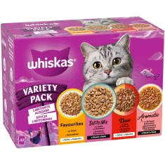 Вологий корм для котів Whiskas Variety Pack в соусі 12 шт x 85 г (4008429198519)