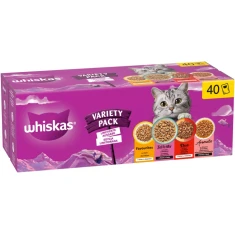 Вологий корм для котів Whiskas Variety Pack асорті 40 шт x 85 г (4008429198533)