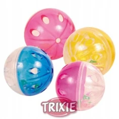 Іграшка для котів Trixie М'ячі пластикові прозорі 4 шт (4011905041667)